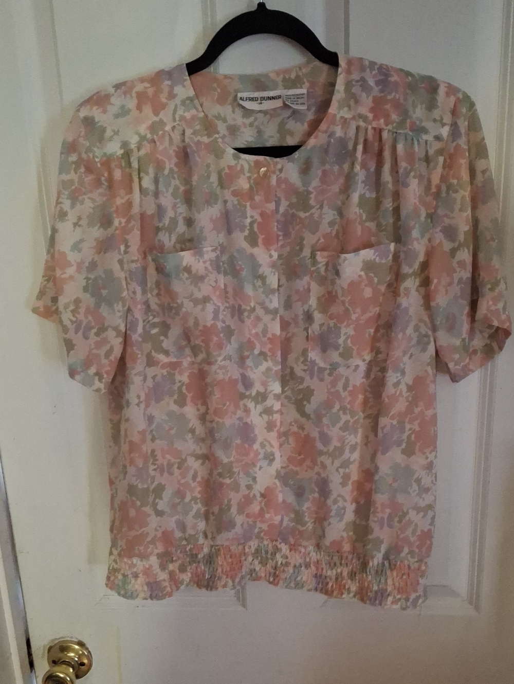 Alfred Dunner Pastel Floral Blouse - Pink, Lavender, Sage